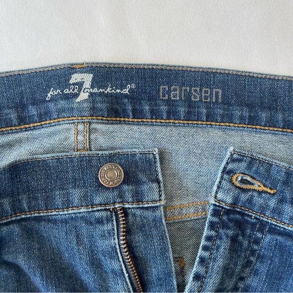 7 For All Mankind Men's Carsen Indigo Straight Jeans 33 x 32 - Picture 5 of 6